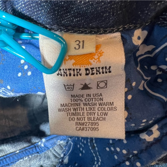 Antik Denim Embroidered Distressed Bootcut Jeans Size 31 - Picture 10 of 16